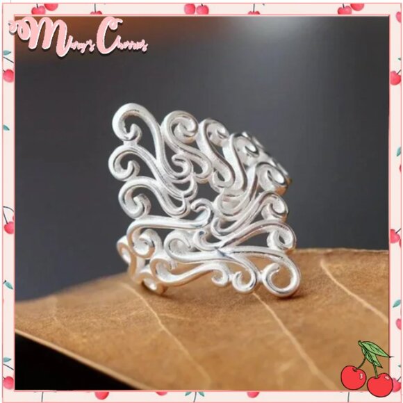 🍒 925SS Gorgeous COCKTAIL 💍 Ring - Picture 1 of 10